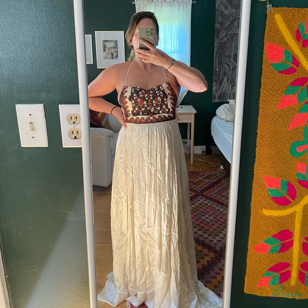 NEW $798 Mara Hoffman Beaded Silk Maxi Dress Gown - Picture 5 of 9